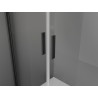 Mexen Exo-B Duo dvivėrės dušo durys 100 cm, permatomos, juodos - 814-100-000-70-00