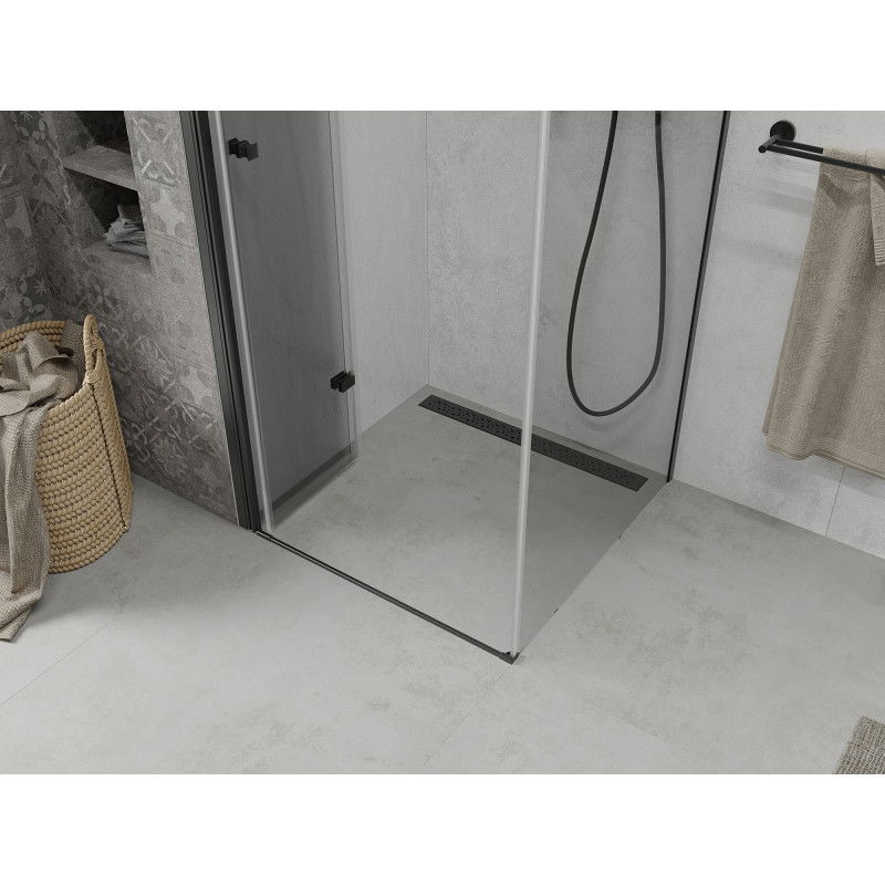 Mexen Lima sulankiojama dušo kabina 70 x 70 cm, permatoma, juoda - 856-070-070-70-00