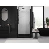 Mexen Exo-B 80 cm atidaromos dušo durys, skaidrios, juodos - 817-080-000-70-00