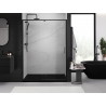 Mexen Exo-R 135 cm pločio varstomos dušo durys, skaidrios, juodos - 819-135-000-70-00