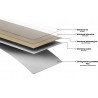 Mexen Grey Dark Vinilinės plokštės 610 x 305 mm LVT Dryback 2,5 mm, PVC paklotas, 4 pusių V griovelis, skalūnas