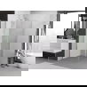 Mexen Exo dušo kabina su atveriamomis durimis 100 x 100 cm, skaidri, chromas - 817-100-100-01-00