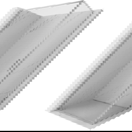 Mexen Exo vonia atveriama 95 x 80 cm, skaidri, chromas - 817-095-080-01-00