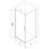 Mexen Exo-B atsiveriama dušo kabina 70 x 85 cm, skaidri, chromuota - 817-070-085-01-00