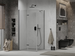 Mexen Lima sulankstoma dušo kabina 70 x 120 cm, Skaidrus, Juoda - 856-070-120-70-00
