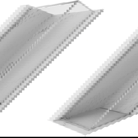 Mexen Exo vonia su stumdomomis durimis 85 x 85 cm, permatoma, chromuota - 817-085-085-01-00