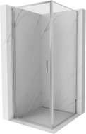 Mexen Exo-B atkeliamos dušo kabina 85 x 85 cm, permatomas, chromas - 817-085-085-01-00