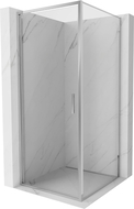 Mexen Exo vonia su stumdomomis durimis 85 x 85 cm, permatoma, chromuota - 817-085-085-01-00