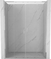 Mexen Exo-S Duo dvigubos stumdomos dušo durys 130 cm, skaidrios, chromas - 8152-130-000-01-00