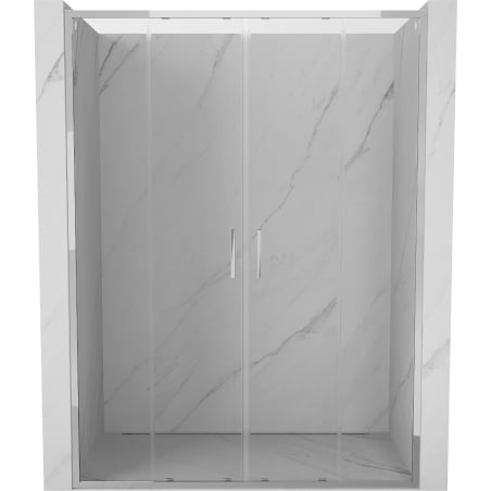Mexen Exo dvigubos stumdomosios dušo durys 160 cm, skaidrus, chromas - 8152-160-000-01-00