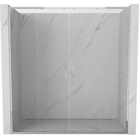 Mexen Exo-S Duo dvivietės dušo durys, stumdomos, 170 cm, skaidrios, chromuotos - 8152-170-000-01-00