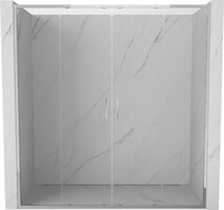 Mexen Exo dvigubos stumdomos dušo durys 190 cm, permatomos, chromas - 8152-190-000-01-00