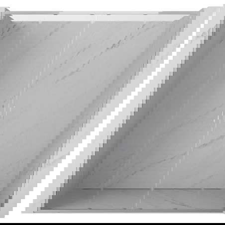 Mexen Exo dvigubos slankiojančios dušo durys 200 cm, permatomos, chromuotos - 8152-200-000-01-00