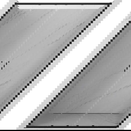 Mexen Exo dvigubos stumdomos dušo durys 140 cm, skaidrios, juodos - 8152-140-000-70-00