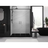 Mexen Exo-S Duo dvigubos stumdomos dušo durys 150 cm, permatomos, juodos - 8152-150-000-70-00