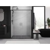 Mexen Exo-S Duo dvivietės stumdomos dušo durys, 160 cm, skaidrios, juodos - 8152-160-000-70-00