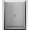 Mexen Exo-S Duo dvivietės stumdomos dušo durys, 160 cm, skaidrios, juodos - 8152-160-000-70-00