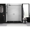 Mexen Exo-S Duo dvivietės slankiosios dušo durys 170 cm, skaidrios, juodos - 8152-170-000-70-00