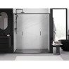 Mexen Exo-S Duo dvivietės slankiosios dušo durys 170 cm, skaidrios, juodos - 8152-170-000-70-00