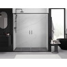 Mexen Exo-S Duo dvigubos slankios dušo durys 190 cm, permatomos, juodos - 8152-190-000-70-00