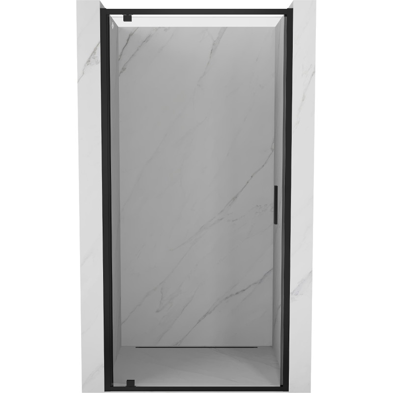 Mexen Exo-BR atsidarančios dušo durys 90 cm, permatomos, juodos - 8181-090-000-70-00