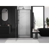 Mexen Exo-BR atsidarančios dušo durys 90 cm, permatomos, juodos - 8181-090-000-70-00