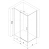 Mexen Exo-R atsidarantis dušo kabina 100 x 70 cm, skaidrus, chromas - 819-100-070-01-00
