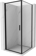 Mexen Exo-B atsidarančioji dušo kabina 85 x 85 cm, permatoma, juoda - 817-085-085-70-00