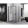 Mexen Exo-B atveriamas dušo kabina 70 x 80 cm, permatomas, juodas - 817-070-080-70-00