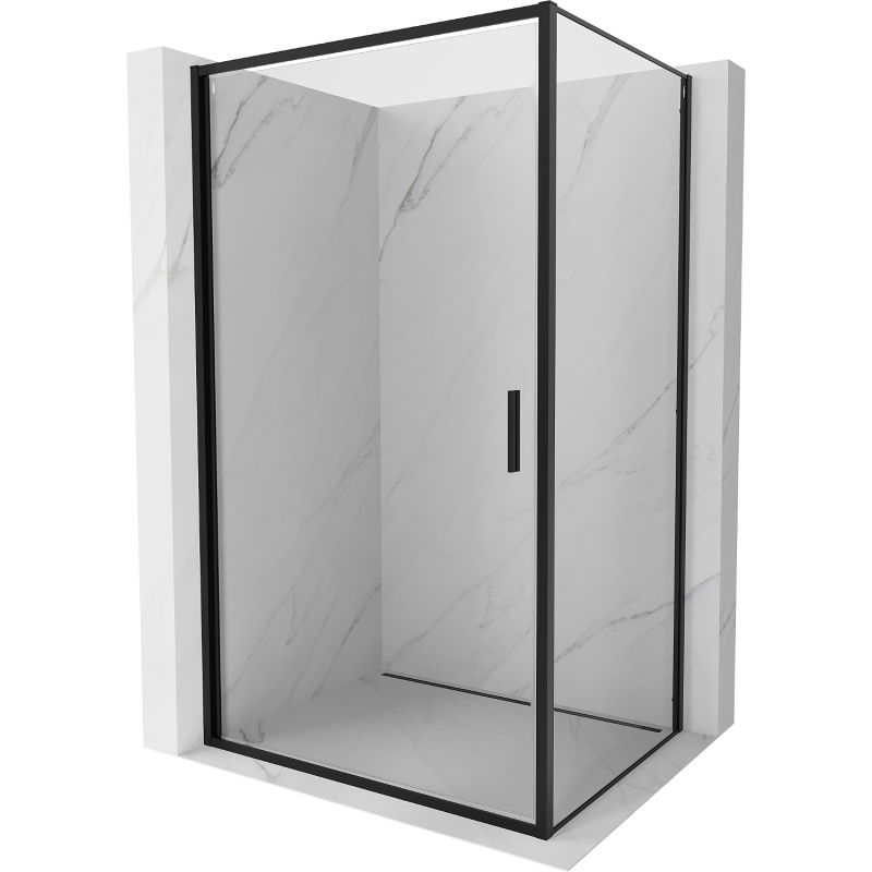 Mexen Exo dušo kabina atveriama 70 x 85 cm, skaidri, juoda - 817-070-085-70-00