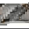 Mexen Lima sulankstoma dušo kabina 100 x 80 cm, Skaidrus, Juoda + dušo padėklas Flat, Juoda - 856-100-080-70-00-4070B