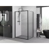 Mexen Exo-B atsidarantis dušo kabina 95 x 85 cm, permatomas, juoda - 817-095-085-70-00
