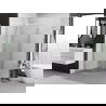 Mexen Exo pusapvalė dušo kabina, slankiojanti 80 x 80 cm, permatoma, chromas - 8132-080-080-01-00