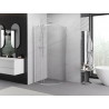 Mexen Exo-S Duo pusapvalė stumdoma dušo kabina 90 x 90 cm, permatoma, chromas - 8132-090-090-01-00