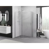 Mexen Exo-S Duo asimetriška stumdomo pusapskričio dušo kabina 90 x 80 cm, permatoma, chromuota - 8132-090-080-01-00