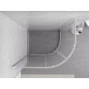 Mexen Exo-S Duo asimetriška stumdomo pusapskričio dušo kabina 90 x 80 cm, permatoma, chromuota - 8132-090-080-01-00