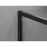 Mexen Exo asimetrinė pusapvalė stumdomų durų dušo kabina 100 x 80 cm, permatoma, juoda - 8132-100-080-70-00