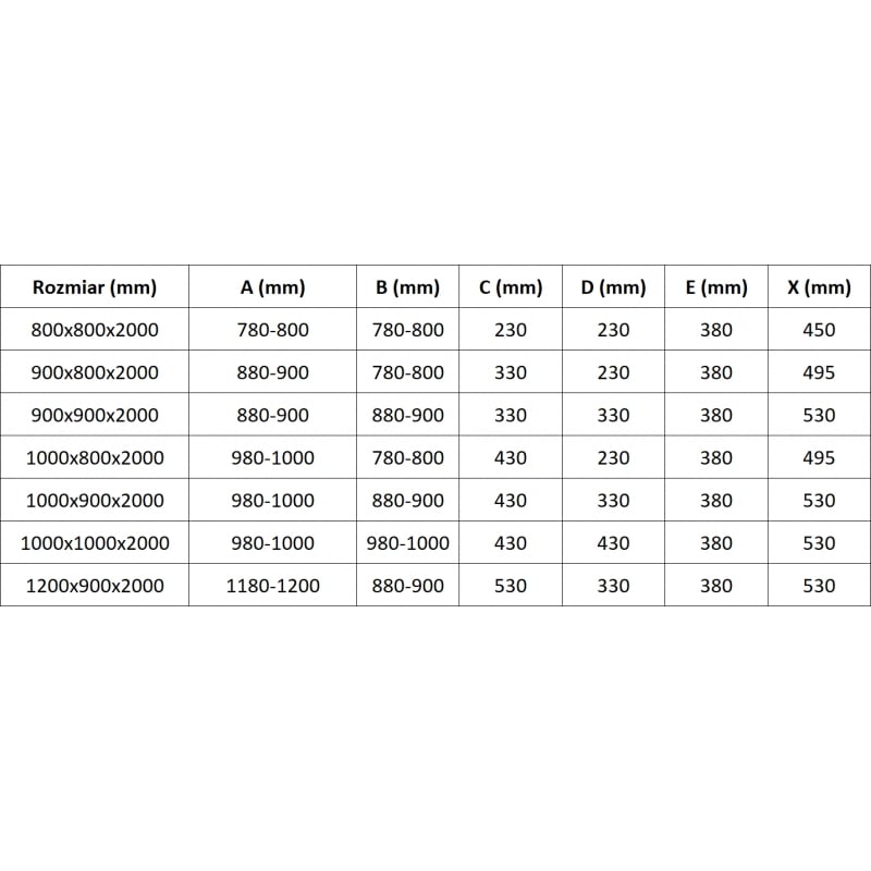 Mexen Exo pusapvalė asimetriška dušo kabina stumdoma 100 x 80 cm, skaidri, juoda - 8132-100-080-70-00