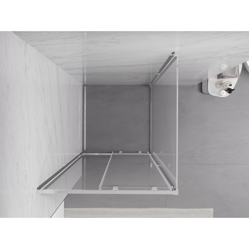 Mexen Exo stumetres dušo kabina, 100 x 100 cm, skaidrus, chromas - 8151-100-100-01-00
