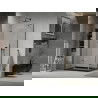 Mexen Lima sulankstoma dušo kabina 100 x 90 cm, Skaidrus, Juoda + dušo padėklas Flat, Juoda - 856-100-090-70-00-4070B