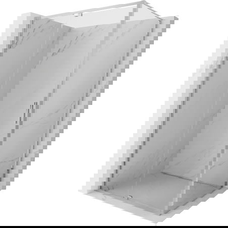 Mexen Exo varstomoji dušo kabina 155 x 80 cm, permatoma, chromas - 819-155-080-01-00