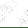 Mexen Exo stumdomos dušo durys 120 x 70 cm, permatomos, juodos - 819-120-070-70-00
