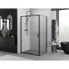 Mexen Exo-R varstoma dušo kabina 140 x 70 cm, skaidri, juoda - 819-140-070-70-00