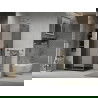 Mexen Lima lankstoma dušo kabina 80 x 80 cm, grafitas, chromas + plokštelė Flat, juoda - 856-080-080-01-40-4070
