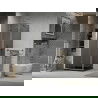 Mexen Lima lankstoma dušo kabina 80 x 80 cm, grafitas, chromas + plokštelė Flat, juoda - 856-080-080-01-40-4070