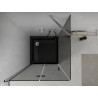 Mexen Lima sulankstoma dušo kabina 80 x 80 cm, grafitas, chromas + dušo padai Flat, juodas - 856-080-080-01-40-4070