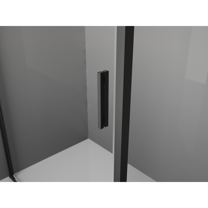 Mexen Exo varstoma dušo kabina 150 x 80 cm, skaidri, juoda - 819-150-080-70-00