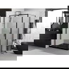 Mexen Exo varstoma dušo kabina 150 x 85 cm, skaidri, juoda - 819-150-085-70-00