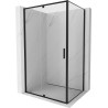 Mexen Exo-R dušinės kabinos varstomos durys 155 x 90 cm, permatomos, juodos - 819-155-090-70-00