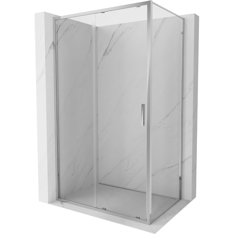 Mexen Exo slenkantis dušo kabinas 120 x 100 cm, permatomas, chromas - 8151-120-100-01-00